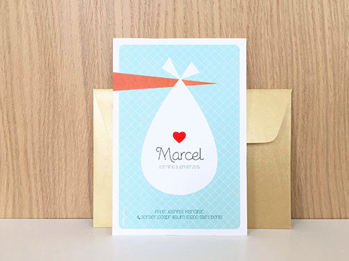 Faire-part Cigogne ©Fifi Mandirac